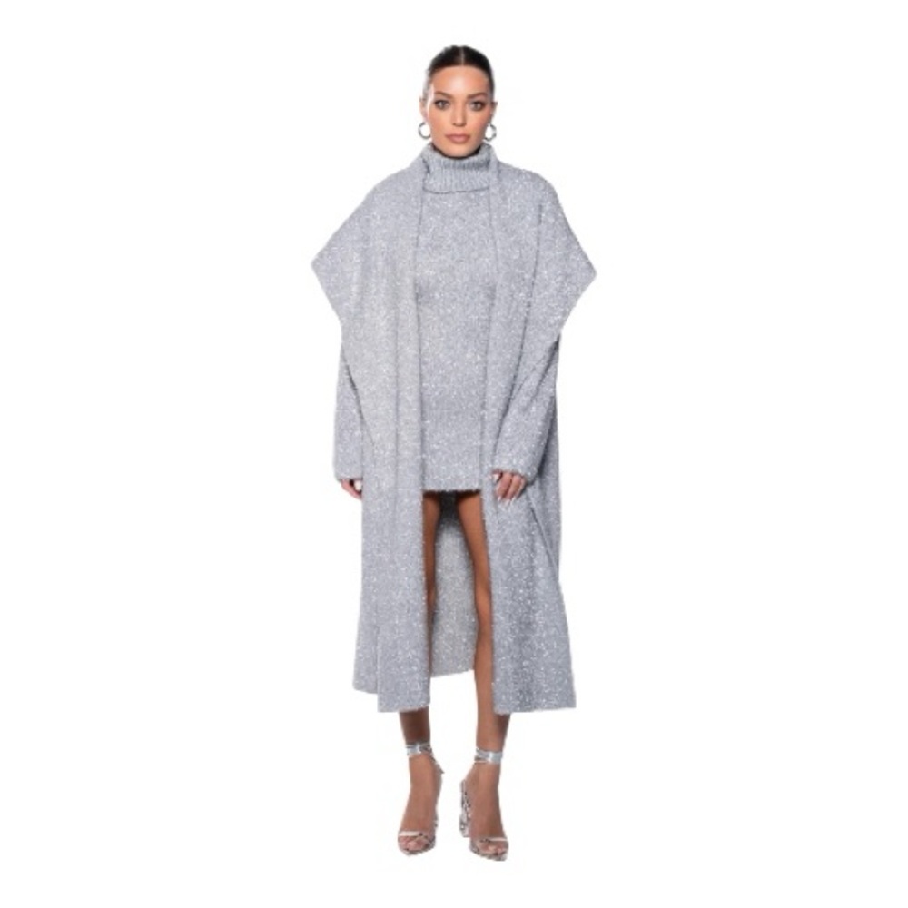 Elegant Gray Women's Sweater